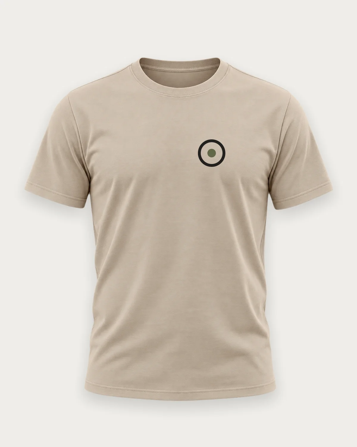 Organic Badge Tee – Άμμος